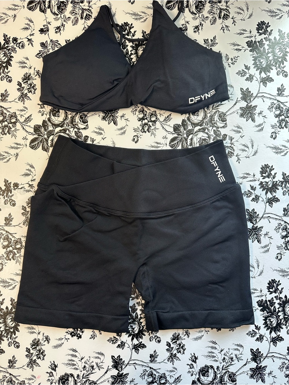 DFYNE Black Women's Bike Shorts - High Waist Performance